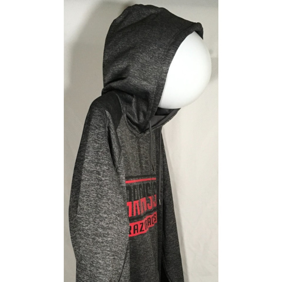 Colosseum Arkansas Razorbacks Hoodie 2XL Heathered Charcoal Pullover Sweatshirt - Picture 4 of 9